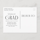 Moderne Eenvoudige zwarte fotograafpartij Uitnodiging Briefkaart (Achterkant)