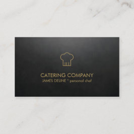 Moderne, eenvoudige zwarte goudkok visitekaartje