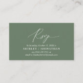 Moderne eenvoudige zwarte kalligrafie, bruiloft RS Informatiekaartje (Voorkant)