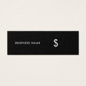 Moderne, eenvoudige zwarte Label voor sociale medi Mini Visitekaartjes (Voorkant)