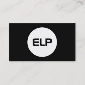 Moderne, eenvoudige, zwarte, minimalistische Profe Visitekaartje (Voorkant)