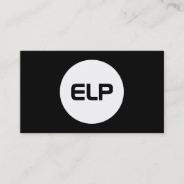 Moderne, eenvoudige, zwarte, minimalistische Profe Visitekaartje