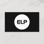 Moderne, eenvoudige, zwarte, minimalistische Profe Visitekaartje (Voorkant)