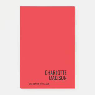 Moderne Eenvoudige Zwarte Rode Minimalistische Vet Post-it® Notes