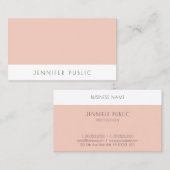 Moderne eenvoudige zwarte roze witte Sjabloon Visitekaartje (Voorkant / Achterkant)