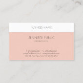 Moderne eenvoudige zwarte roze witte Sjabloon Visitekaartje (Achterkant)