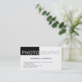 Moderne, eenvoudige zwarte standaard Visitekaartje (Staand voorkant)