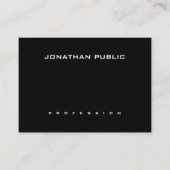 Moderne, eenvoudige, zwarte Trendy Sjabloon Visitekaartje (Voorkant)