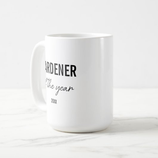 Moderne Eenvoudige Zwarte Typografie Aangepaste Tu Koffiemok (Voorkant links)