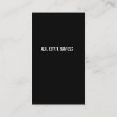 Moderne, eenvoudige zwarte & witte kaart visitekaartje (Achterkant)