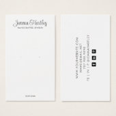 Moderne, eenvoudige zwarte witte Kaarten Visitekaartje (Voorkant /achterkant)