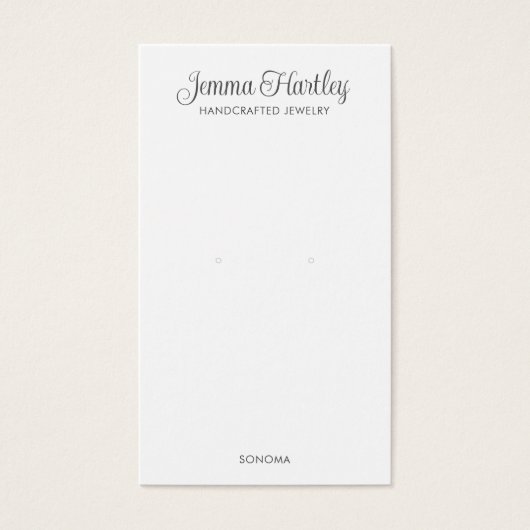 Moderne, eenvoudige zwarte witte Kaarten Visitekaartje (Voorkant)