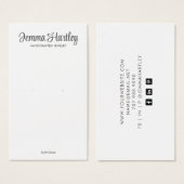 Moderne, eenvoudige zwarte witte Kaarten Visitekaartje (Voorkant /achterkant)