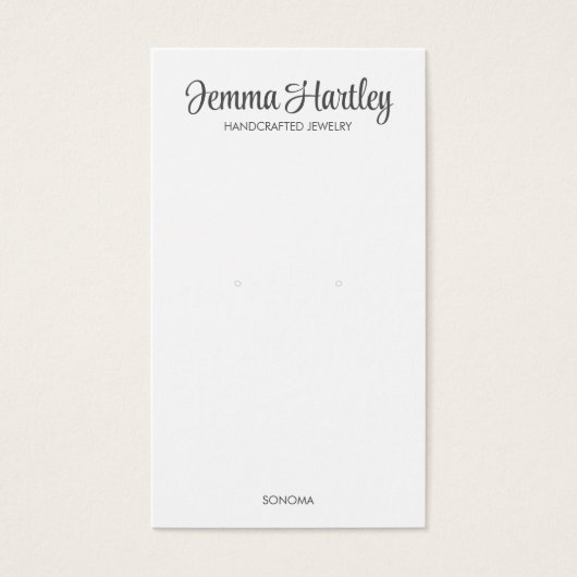 Moderne, eenvoudige zwarte witte Kaarten Visitekaartje (Voorkant)