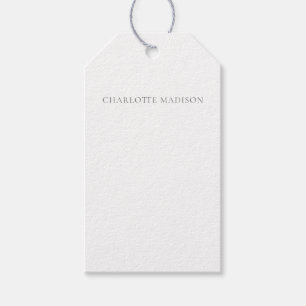 Moderne Eenvoudige Zwarte Witte Trendy Minimalisti Cadeaulabel