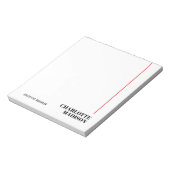 Moderne Eenvoudige Zwarte Witte Trendy Minimalisti Notitieblok (Linkerzijde)