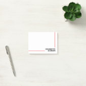 Moderne Eenvoudige Zwarte Witte Trendy Minimalisti Post-it® Notes (Kantoor)