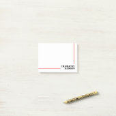 Moderne Eenvoudige Zwarte Witte Trendy Minimalisti Post-it® Notes (Op bureau)