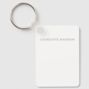 Moderne Eenvoudige Zwarte Witte Trendy Minimalisti Sleutelhanger