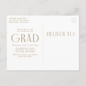 Moderne Eenvoudigheids Brass 3 Fotogradatie Partij Uitnodiging Briefkaart (Achterkant)