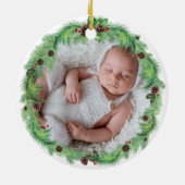 Moderne eerste CHRISTMAS ALS GRANDPARENTS Foto Keramisch Ornament (Achterkant)