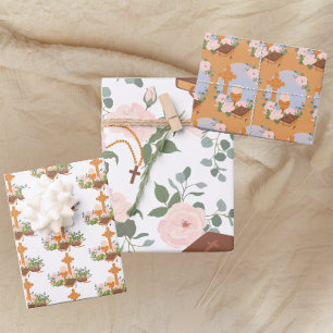 Moderne eerste communie inpakpapier vel