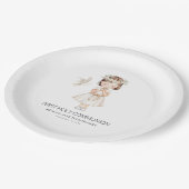 Moderne Eerste Heilige Communie voor Meisje Papieren Bordje (Gekanteld)