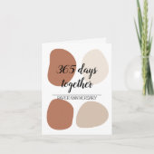 Moderne eerste huwelijksverjaardag kaart (Voorkant)