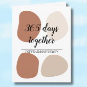 Moderne eerste huwelijksverjaardag kaart