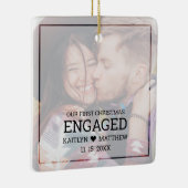 Moderne, eerste kerst met getankte foto keramisch ornament (Rechts)