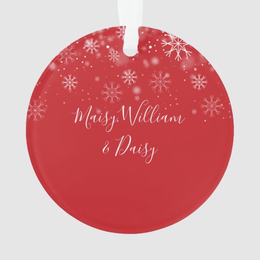 Moderne Eerste Kerstdag Familie Foto Ornament (achterkant)