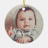 Moderne Eerste Kerstmis als grootouders Keramisch Ornament (Voorkant)