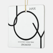 Moderne Eerste Kerstmis Foto Ceramic Ornam Keramisch Ornament (Links)