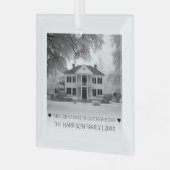 Moderne Eerste Kerstmis in onze nieuwe homefoon Glas Ornament (Voorkant links)