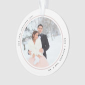 Moderne Eerste Kerstmis, Mr. en Mrs. 2 Foto's Acry Ornament (voorkant)