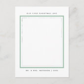 Moderne Eerste Kerstmis, Mr. en Mrs. Foto Feestdagenkaart (Voorkant)