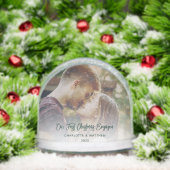 Moderne Eerste Kerstmis verloofde foto's op maat Sneeuwbol (Kerstmis)