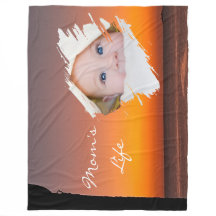 Moderne eerste Moederdag fleece deken - Zonsonderg