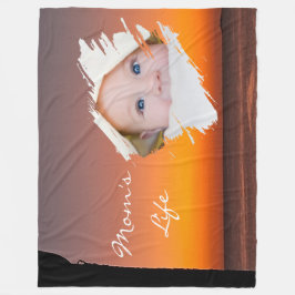Moderne eerste Moederdag fleece deken - Zonsonderg