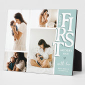Moderne Eerste Moederdag Fotocollage Aandenken Fotoplaat (Zijkant)