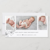 Moderne eerste Moederdag fotocollage Feestdagenkaart (Voorkant)