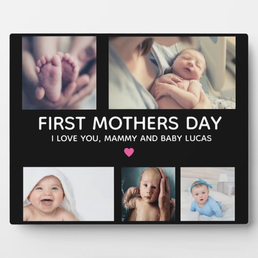 Moderne eerste Moederdag fotocollage Keepomwille Fotoplaat (Voorkant)