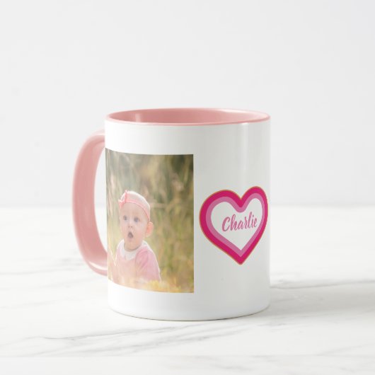 Moderne Eerste Moederdag Schattige MOMMY Script Fo Mok (Voorkant links)