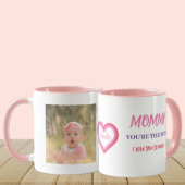 Moderne eerste Moederdag Schattigee MOMMY Script F Mok