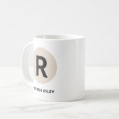 Moderne eerste mok – “R is voor [naam]” ontwerp (Voorkant links)