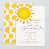 Moderne eerste reis rond de zon Verjaardag Kaart (Voorkant / Achterkant)