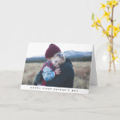 Moderne eerste Vaderdag-fotokaart Kaart (Gele Bloem)