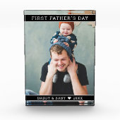 Moderne eerste Vaderdag nieuwe Baby Foto blok vade (Voorkant)