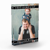 Moderne eerste Vaderdag nieuwe Baby Foto blok vade (Links)