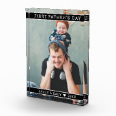 Moderne eerste Vaderdag nieuwe Baby Foto blok vade (Rechts)